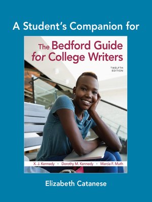 cover image of The Student's Companion for The Bedford Guide for College Writers